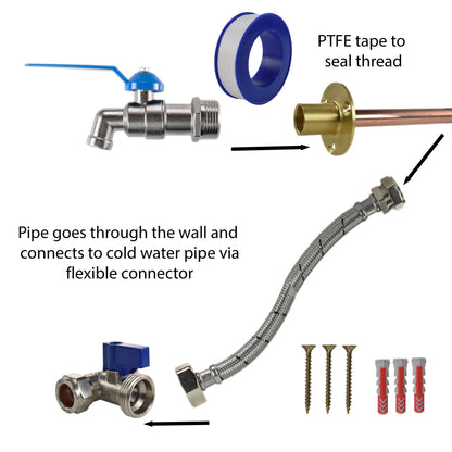 Single-Lever Garden Tap Kit – Compression Tee