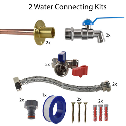 Twin Simple Lever Through-Wall Tap Kit – Standard