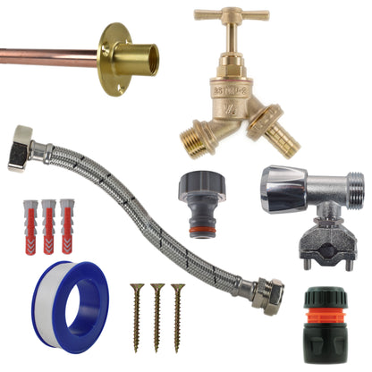 Brass Barbed Bib Tap Kit – Self-Cut Supply