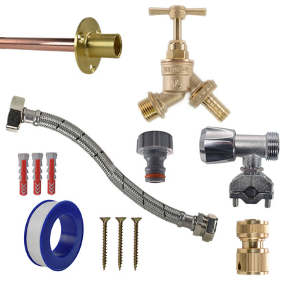 Brass Barbed Bib Tap Kit – Self-Cut Supply