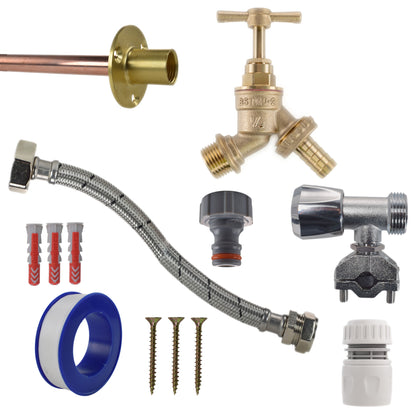 Brass Barbed Bib Tap Kit – Self-Cut Supply