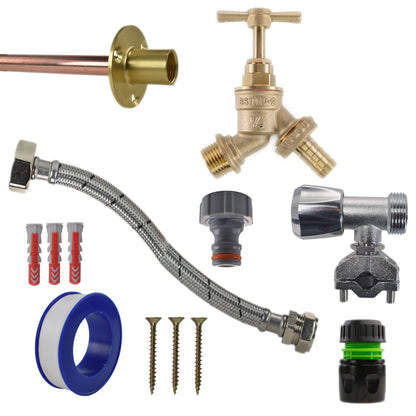 Brass Barbed Bib Tap Kit – Self-Cut Supply