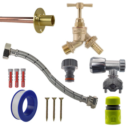 Brass Barbed Bib Tap Kit – Self-Cut Supply