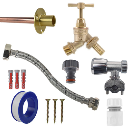 Brass Barbed Bib Tap Kit – Self-Cut Supply