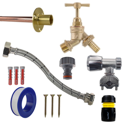 Brass Barbed Bib Tap Kit – Self-Cut Supply