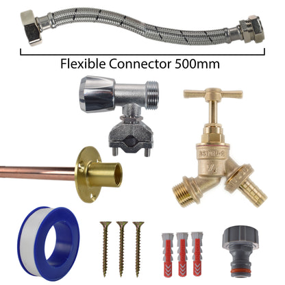 Brass Barbed Bib Tap Kit – Self-Cut Supply