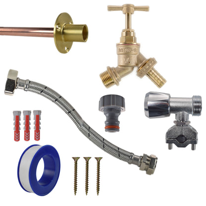 Brass Barbed Bib Tap Kit – Self-Cut Supply