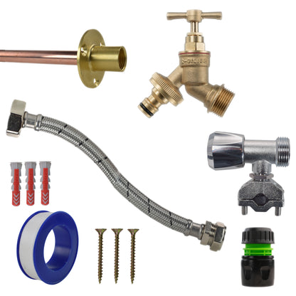 Brass Quick-Connect Bib Tap Kit – Self-Cut Supply