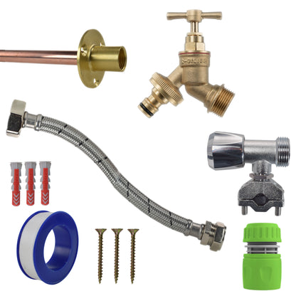 Brass Quick-Connect Bib Tap Kit – Self-Cut Supply