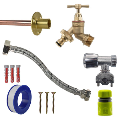 Brass Quick-Connect Bib Tap Kit – Self-Cut Supply