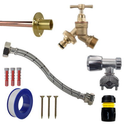 Brass Quick-Connect Bib Tap Kit – Self-Cut Supply