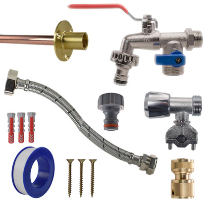 Double-Lever Garden Tap Kit – Self-Cut Supply