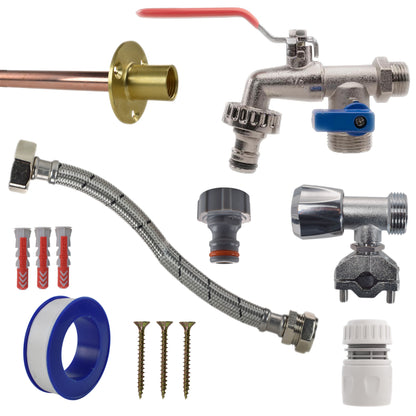 Double-Lever Garden Tap Kit – Self-Cut Supply