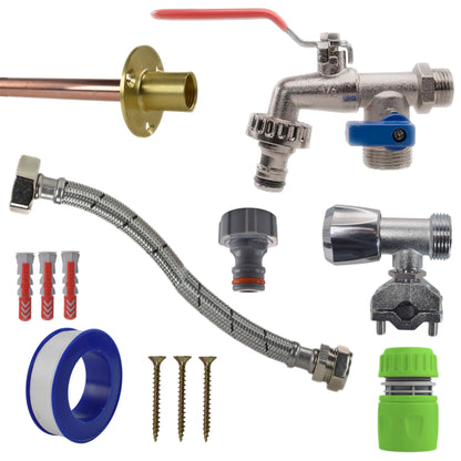 Double-Lever Garden Tap Kit – Self-Cut Supply