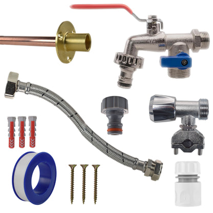 Double-Lever Garden Tap Kit – Self-Cut Supply