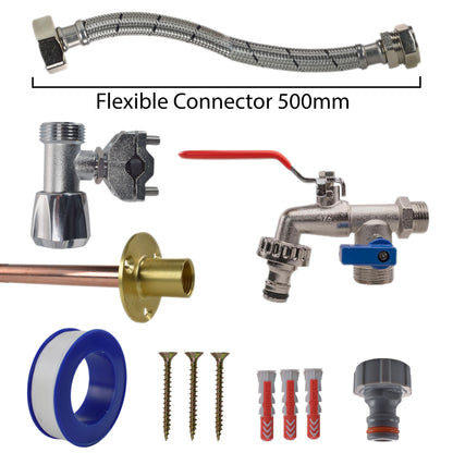 Double-Lever Garden Tap Kit – Self-Cut Supply