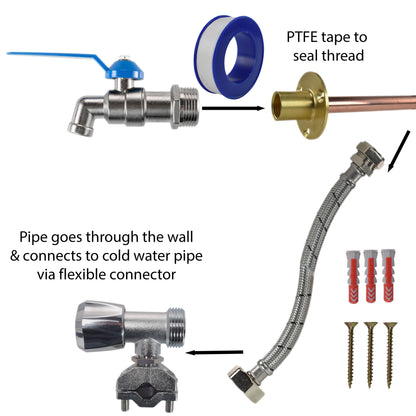 Single-Lever Garden Tap Kit – Self-Cut Supply