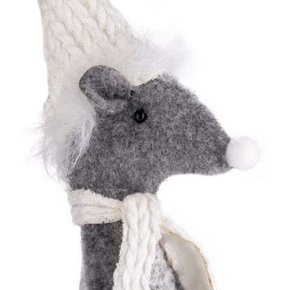Silver Mouse with Dangly Legs Xmas Ornament
