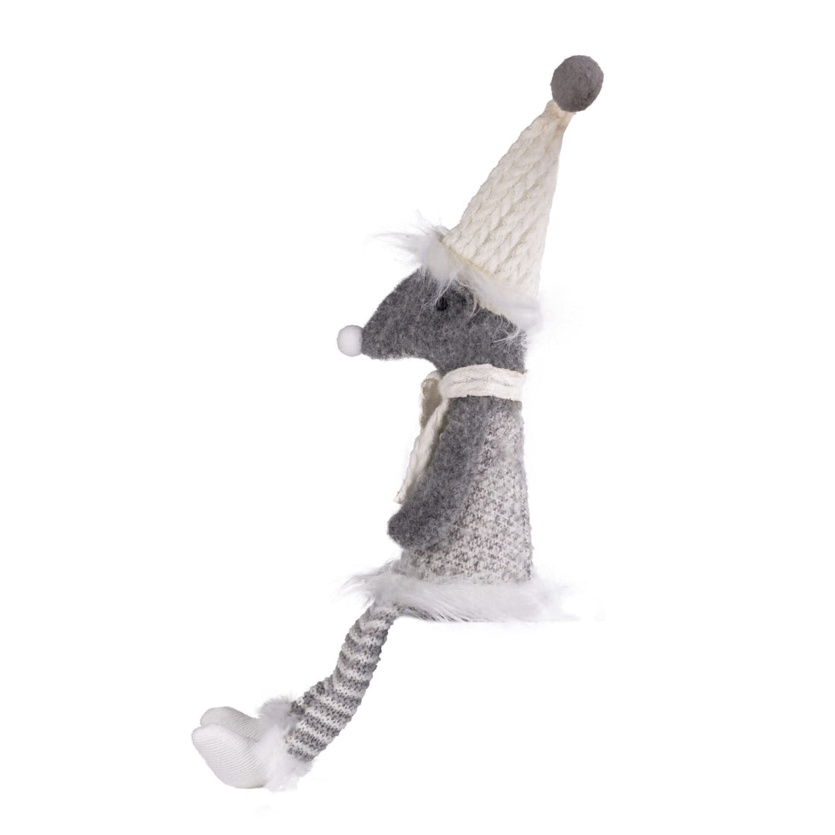 Silver Mouse with Dangly Legs Xmas Ornament