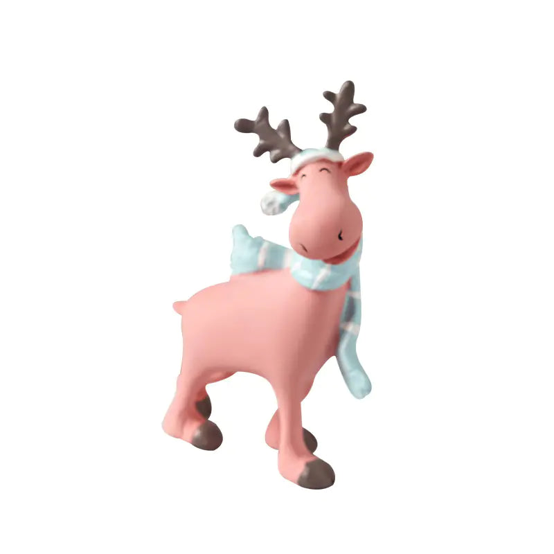 Nordic Elk Decorative Resin Figurine – Pastel Home Ornament