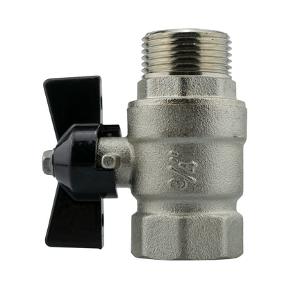 Metal Butterfly Bib Valve 3/4" BSPM-F