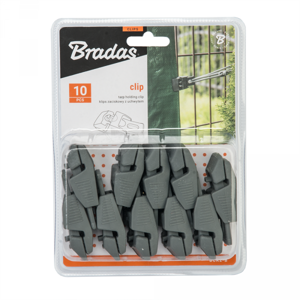 Grey Slide-Lock Tarpaulin Clips – Pack of 10 or 500