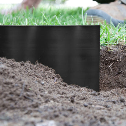 Bradas Wavy Lawn Edging – 9m x 10cm, Black