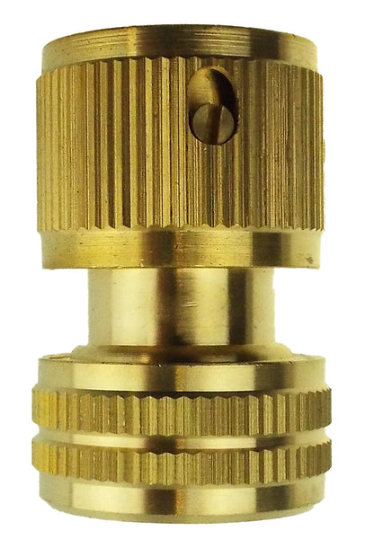 Female Hose Connector for 1/2" Hose, Snap-On Brass
