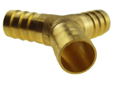 Brass Y-Piece Hose Connector – 8mm Barbs