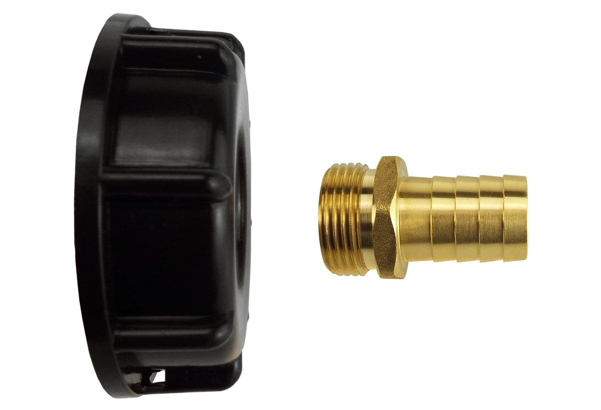 IBC S60X6 Cap with 13mm Brass Hose Tail