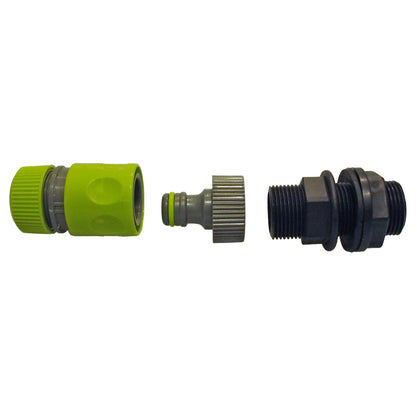 1″ BSP Water Butt Quick-Connect Kit – Lime Hose Socket