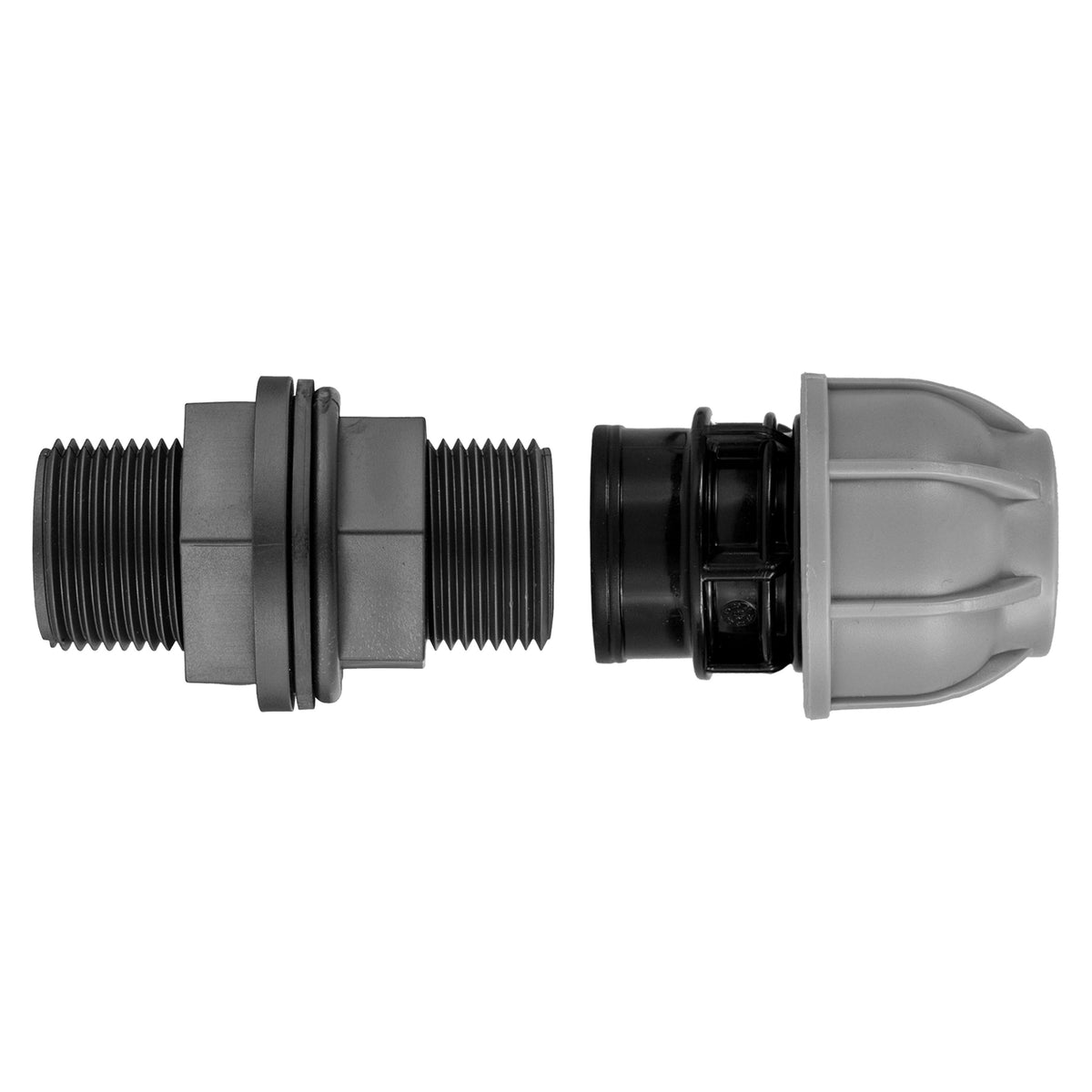 1″ BSP Water Butt Fitting with 20mm MDPE Compression Adapter