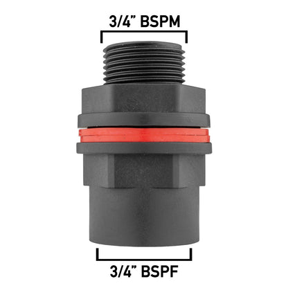 ¾″ BSP Tank Connector – Female Outlet & 27mm Cutter