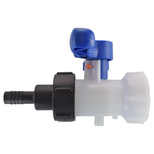 IBC S60×6 Outlet Valve Kit – ½″ Hose Tail, Blue Handle