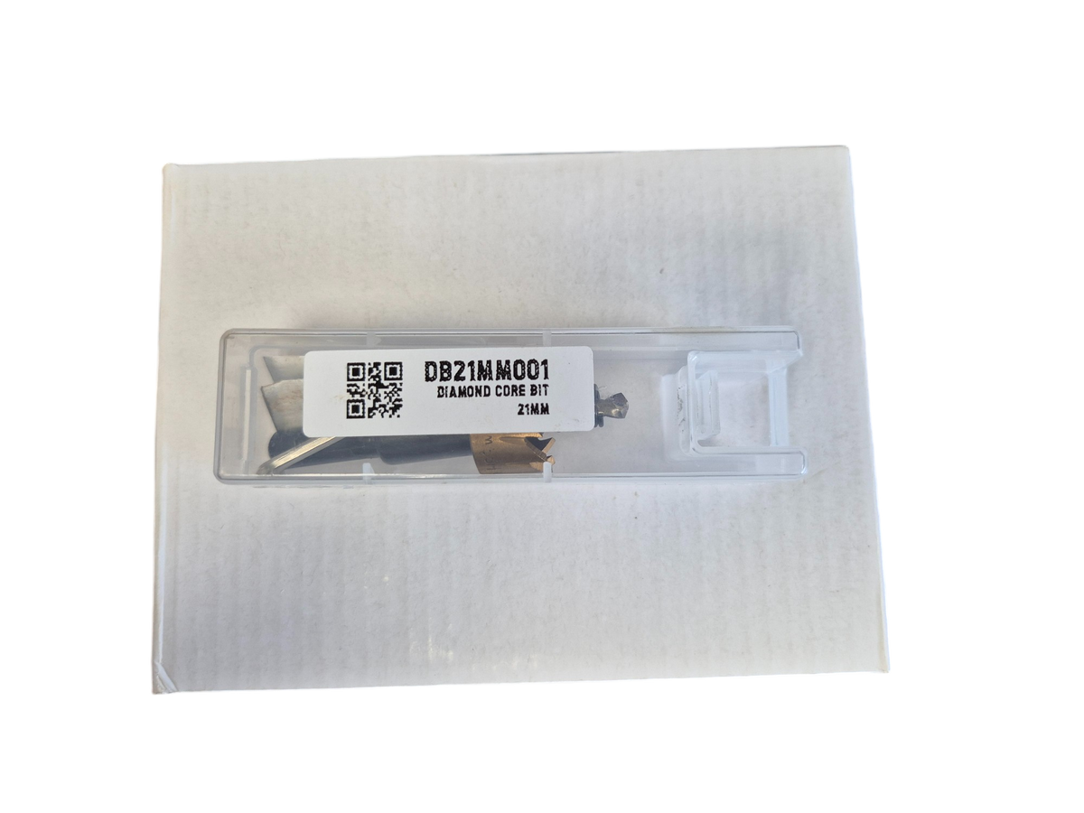 21mm hole cutter in its labelled protective case