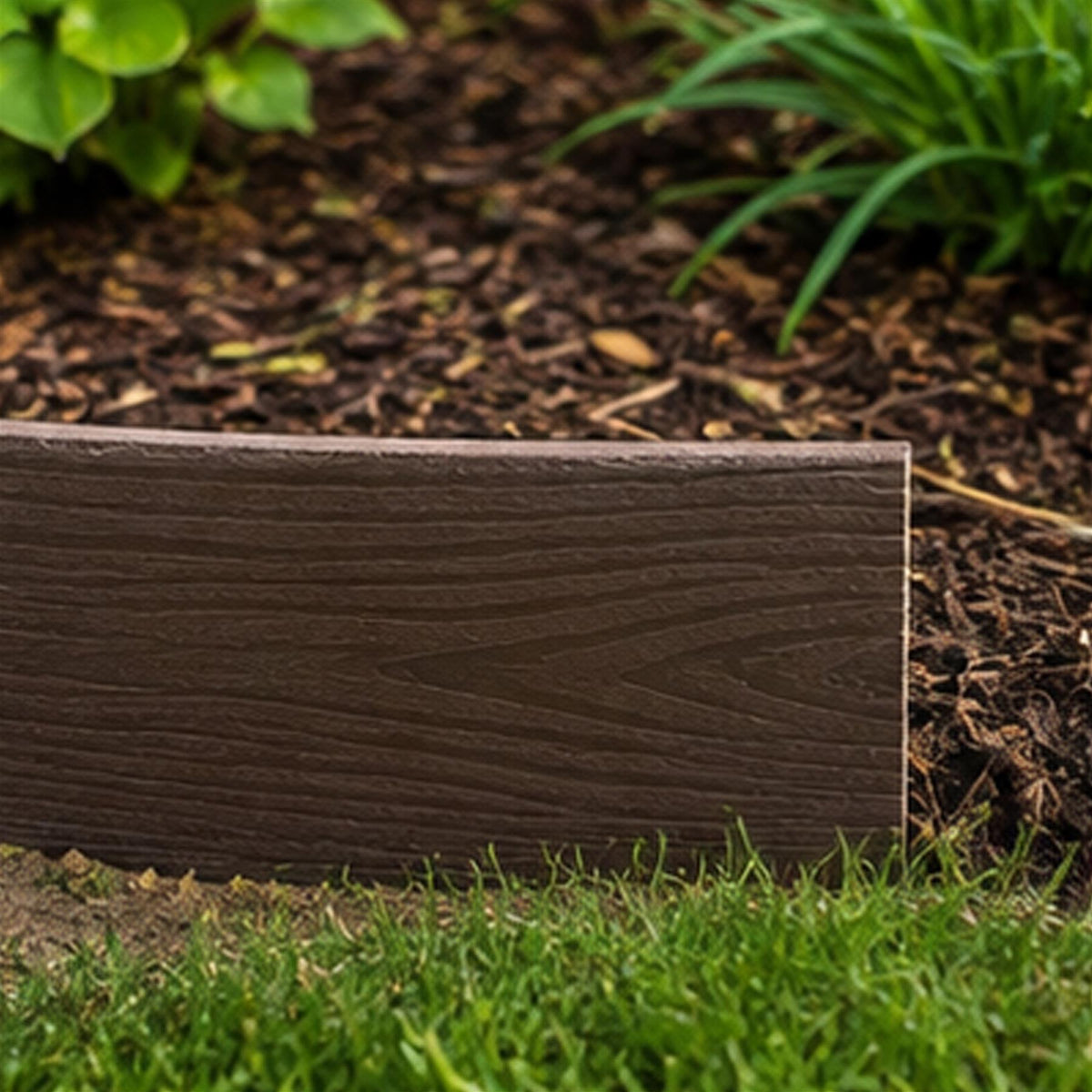 Bradas Brown Wood-Effect Lawn Edging – 78mm × 10m