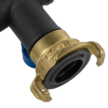 ½″ BSP Nylon Double Garden Tap – Bib Handle & Brass Claw