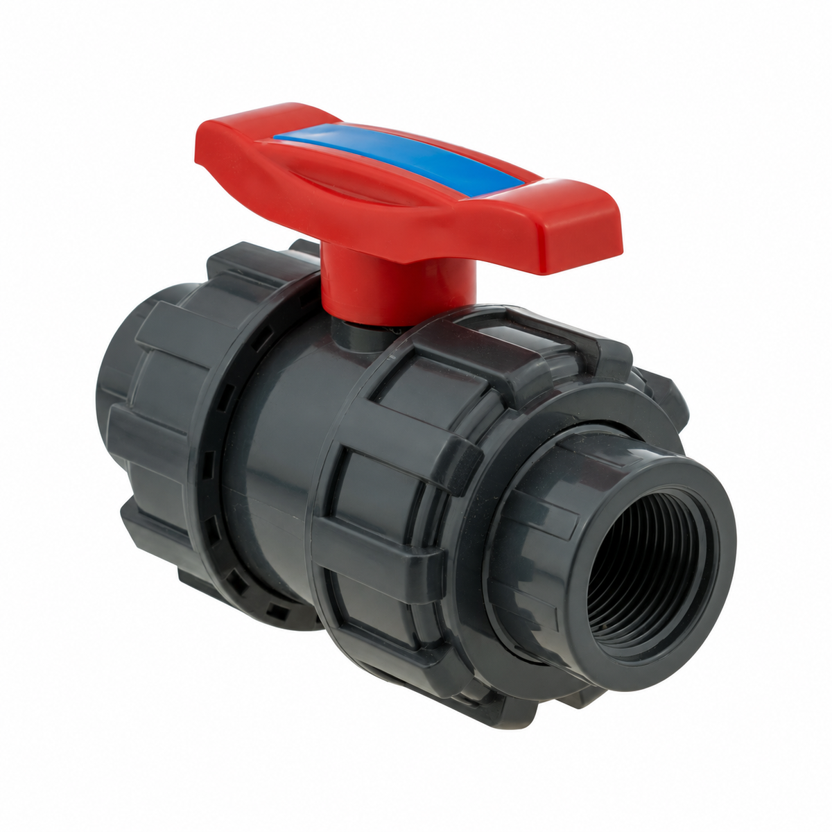 ½″ BSP Female PVC Double-Union Ball Valve – PN16
