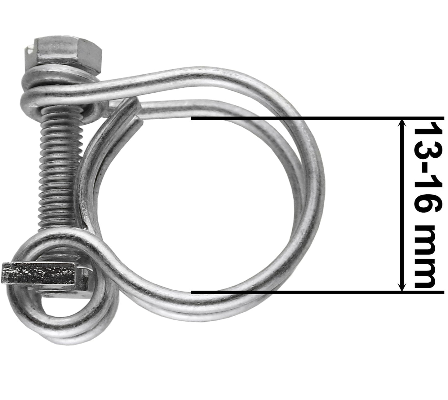 Double Wire Hose Clamp 13mm-16mm