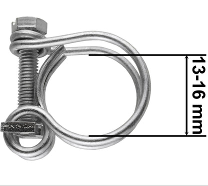 Double Wire Hose Clamp 13mm-16mm
