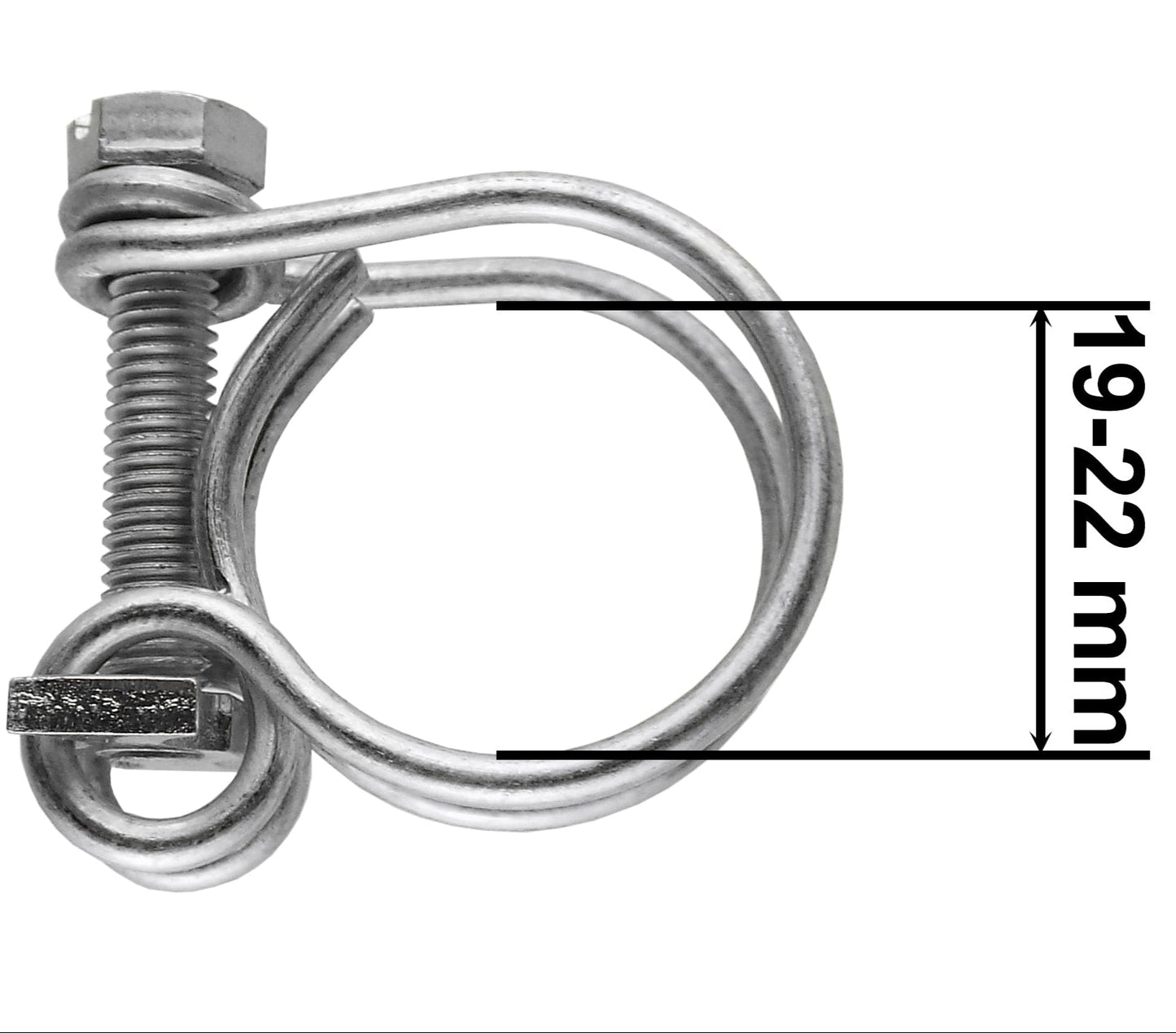 Double Wire Hose Clamp 19mm-22mm