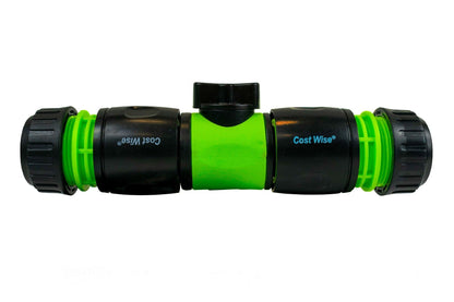 Inline Hose Valve Kit – 2 Valves & 4 Connectors, Green & Black