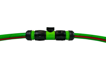 Inline Hose Valve Kit – 2 Valves & 4 Connectors, Green & Black