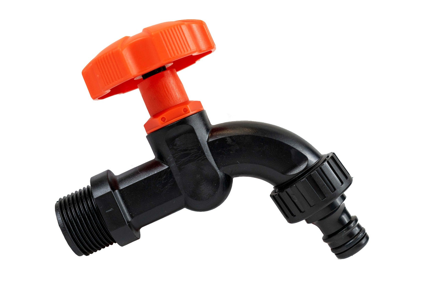 Plastic Quick Connect Tap 3/4" BSPM (Black/Orange)