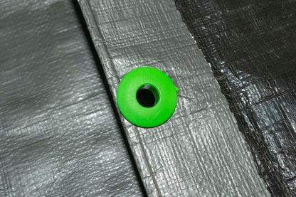 Green Snap-On Plastic Tarpaulin Eyelets – Pack of 10