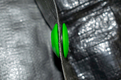Green Snap-On Plastic Tarpaulin Eyelets – Pack of 10
