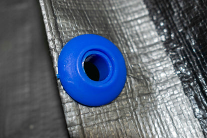 Blue Snap-On Plastic Tarpaulin Eyelets – Pack of 10