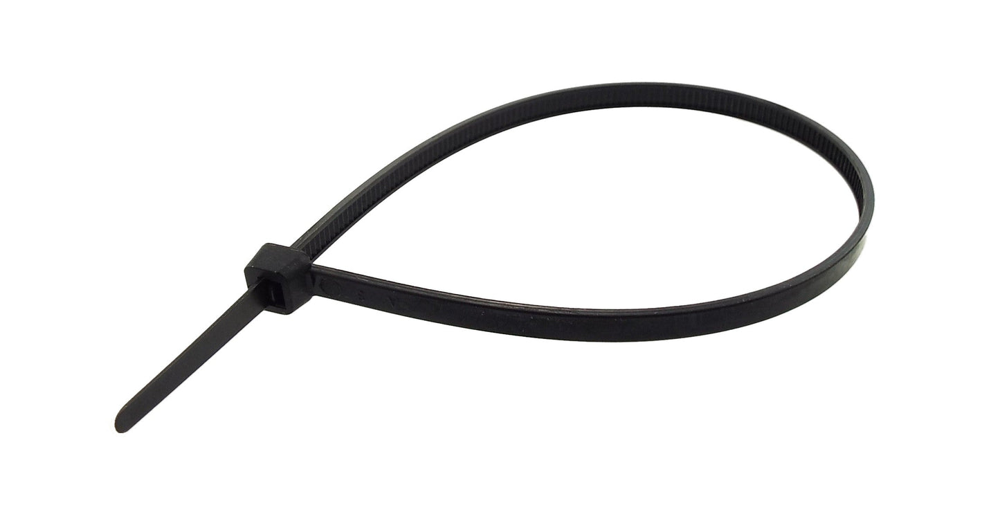 100 Cable Ties (2.5mm x 200mm) Black