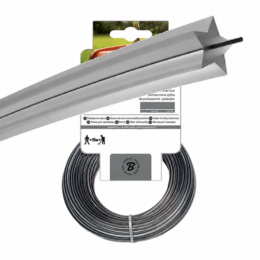 Bradas Dual Star Strimmer Line – 2.7mm × 50m