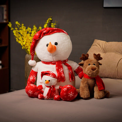 Snowman Plush Reindeer Soft Toy Christmas Gift Decoration